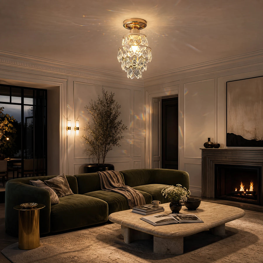 Ezzelin Crystal Chandelier, 1xE27, Metal, Gold - 04_CC191.png