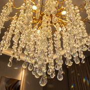 WALTZ Cascade Crystal Chandelier, 9x G9, Gold, 80cm, Adjustable Height - 04_CC331-80.png