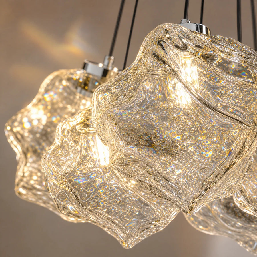 ECOLUCE MODERN Chandelier, Globe, 7xE27, Adjustable Height, Chrome - 04_LC815-7CH.png