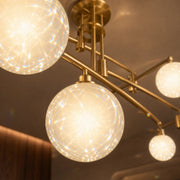 Chandelier with Round Shade, PENTHOUSE Dome, 6x G9, Gold, Metal - 04_LC825GD.png