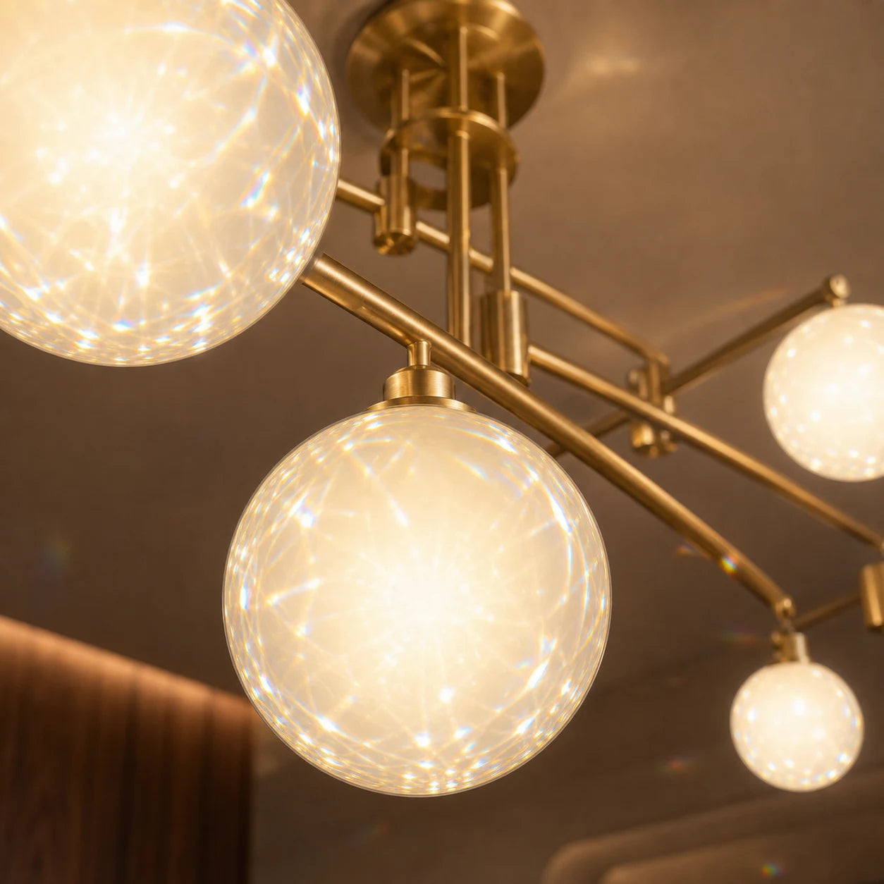 Chandelier with Round Shade, PENTHOUSE Dome, 6x G9, Gold, Metal - 04_LC825GD.png