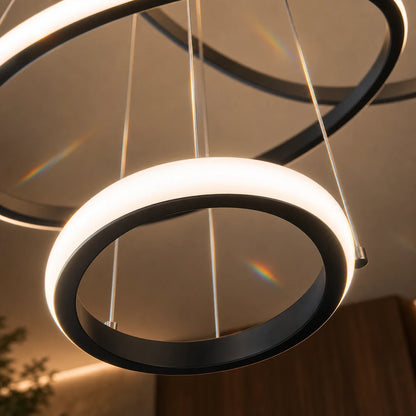 LED hanging chandelier RICCI 81W, 3 Circles, Cold/Warm/Neutral light, Black, Adjustable height - 04_LL104-3BK.png