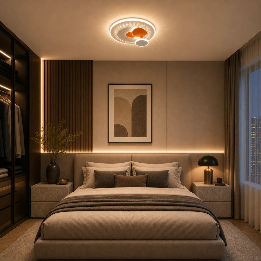 LED chandelier with HELIOX crystal, 40W, 4 Circles, Cold/Warm/Neutral light, White - 04_LL653-300OR.png
