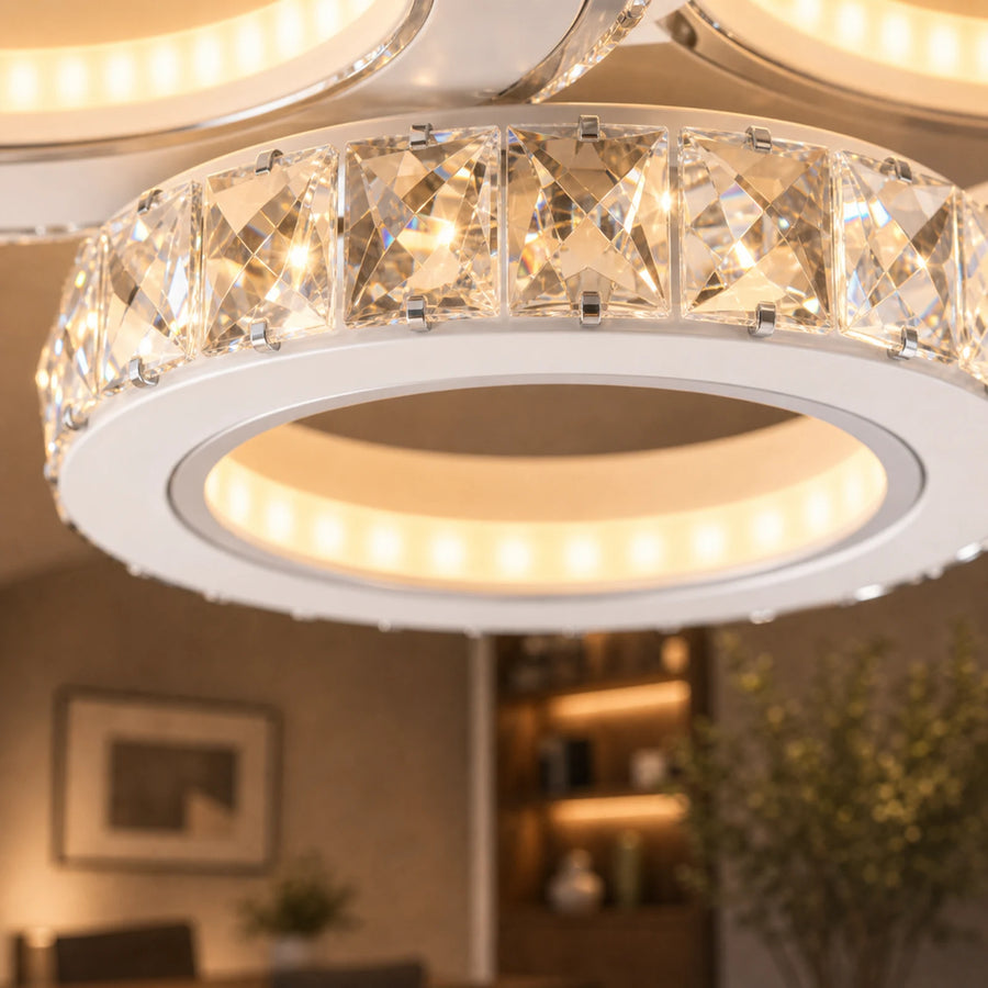 LED chandelier with remote control and crystal NOVA ROTONDA RGB 82W, 4 Circles, Cold/Warm/Neutral light, Dimmable, White - 04_LT073-4WH.png