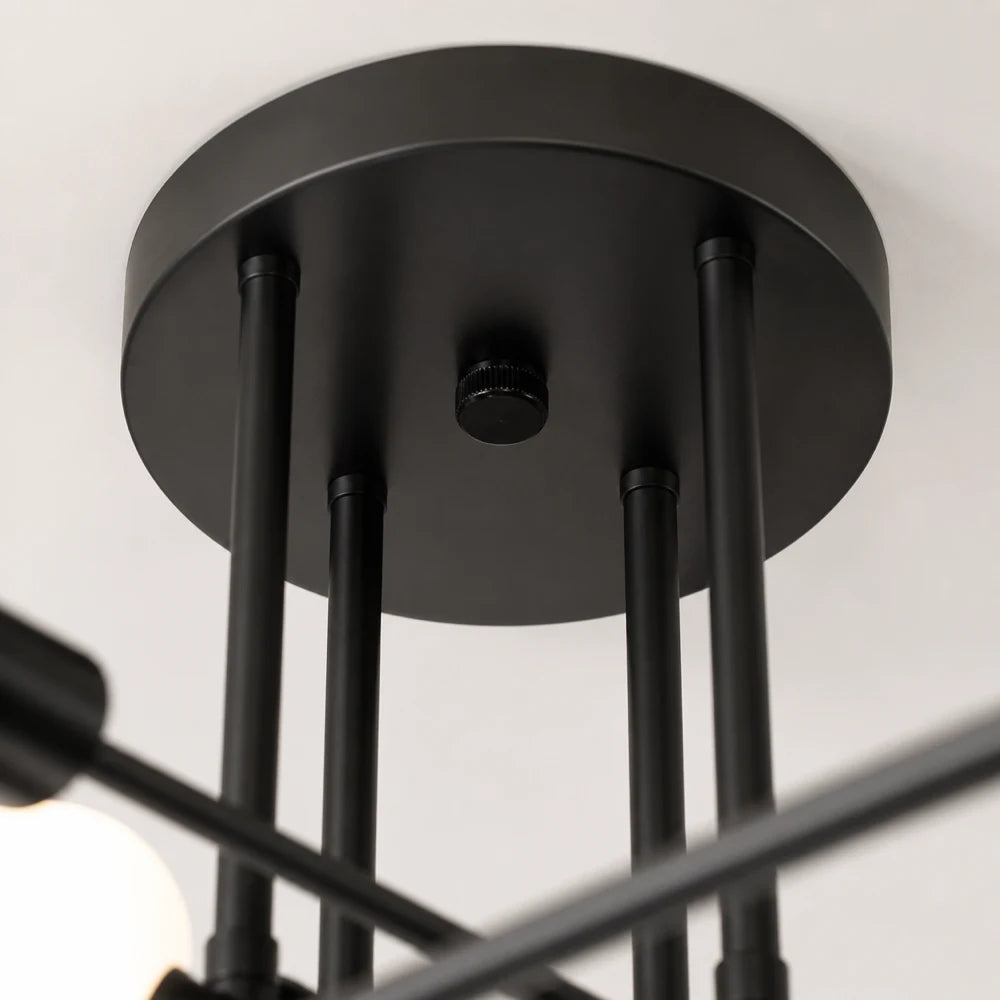 Classic Modernist Octa Chandelier, 8x E27, Black, Modern Design, Metal, Without Shade - 03_LC360-8BK.png