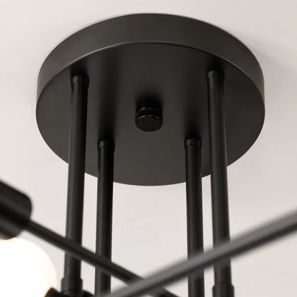Classic Modernist Octa Chandelier, 8x E27, Black, Modern Design, Metal, Without Shade - 03_LC360-8BK.png