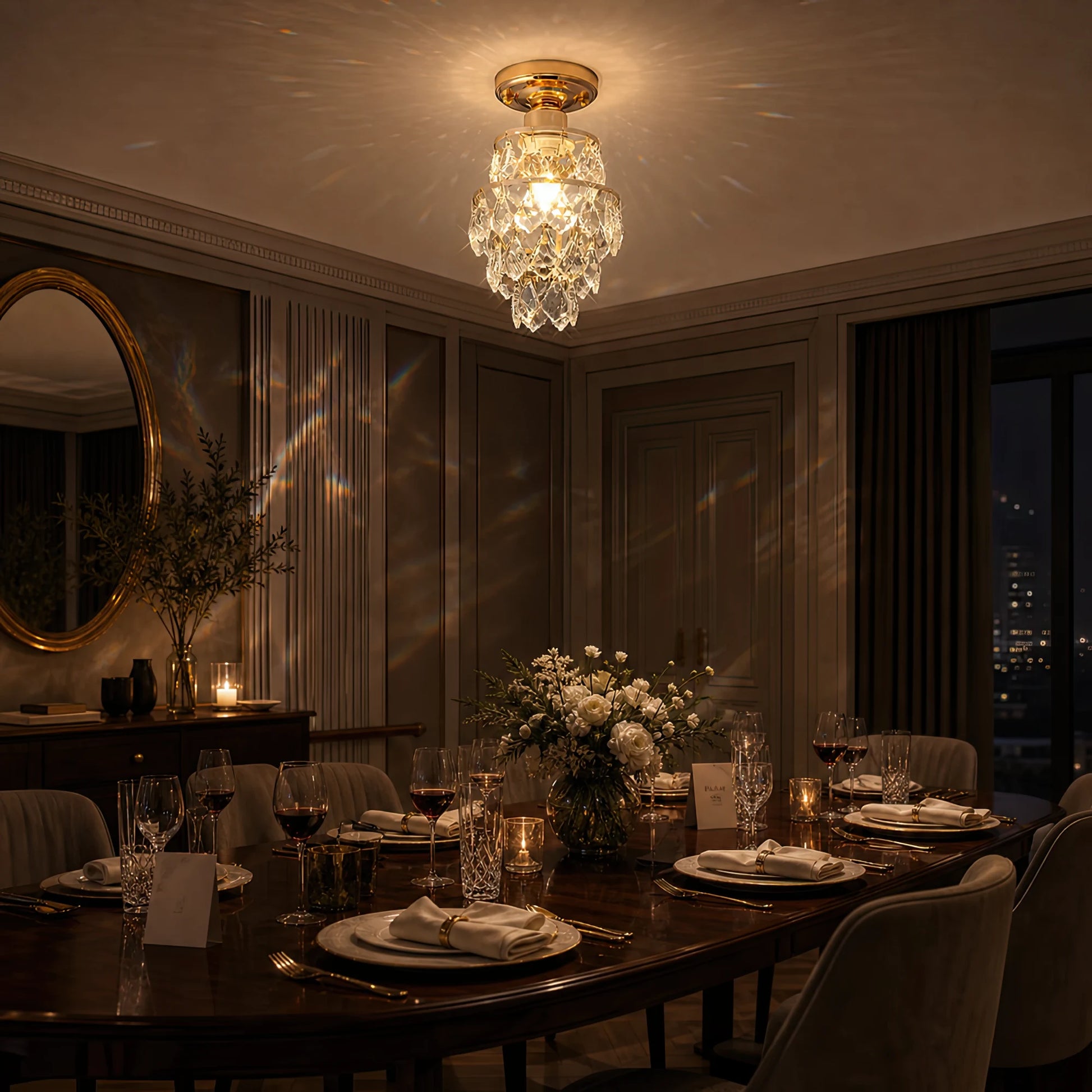 Ezzelin Crystal Chandelier, 1xE27, Metal, Gold - 05_CC191.png
