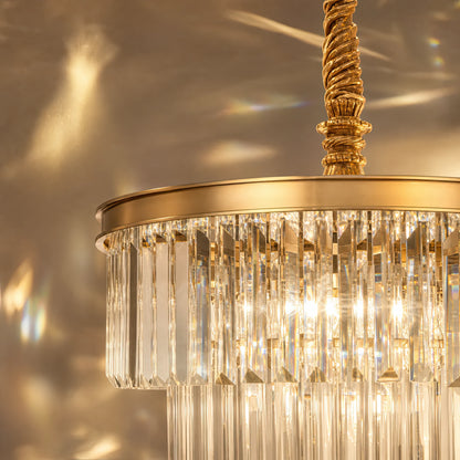 Crystal Chandelier CHAMBORD Petito 3xE14, Diameter 28cm, Matt Gold - 05_CC930-300GD.png