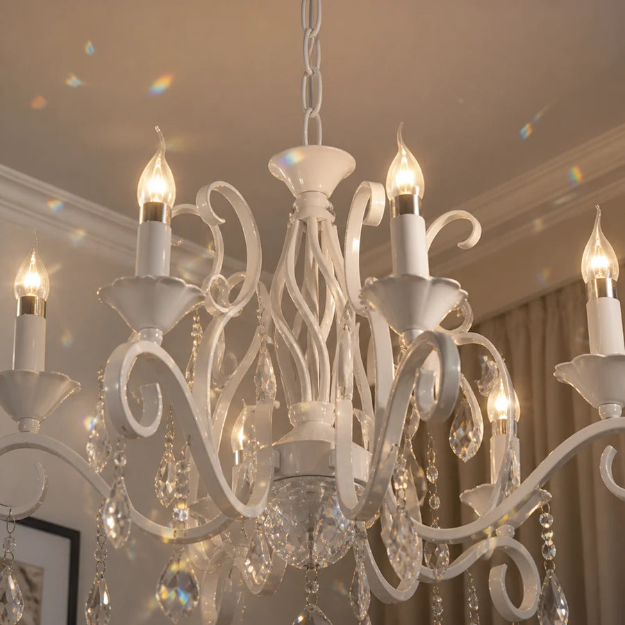 DELLI SANTI Chandelier 6xE14, Diameter 52cm, White, Adjustable Height - 05_LC130-6WH.png