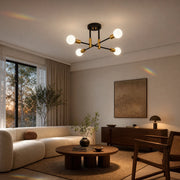 Gentile Modernist Chandelier, 4x E27, Black and Gold, Modern Design - 05_LC362-4BKGD.png