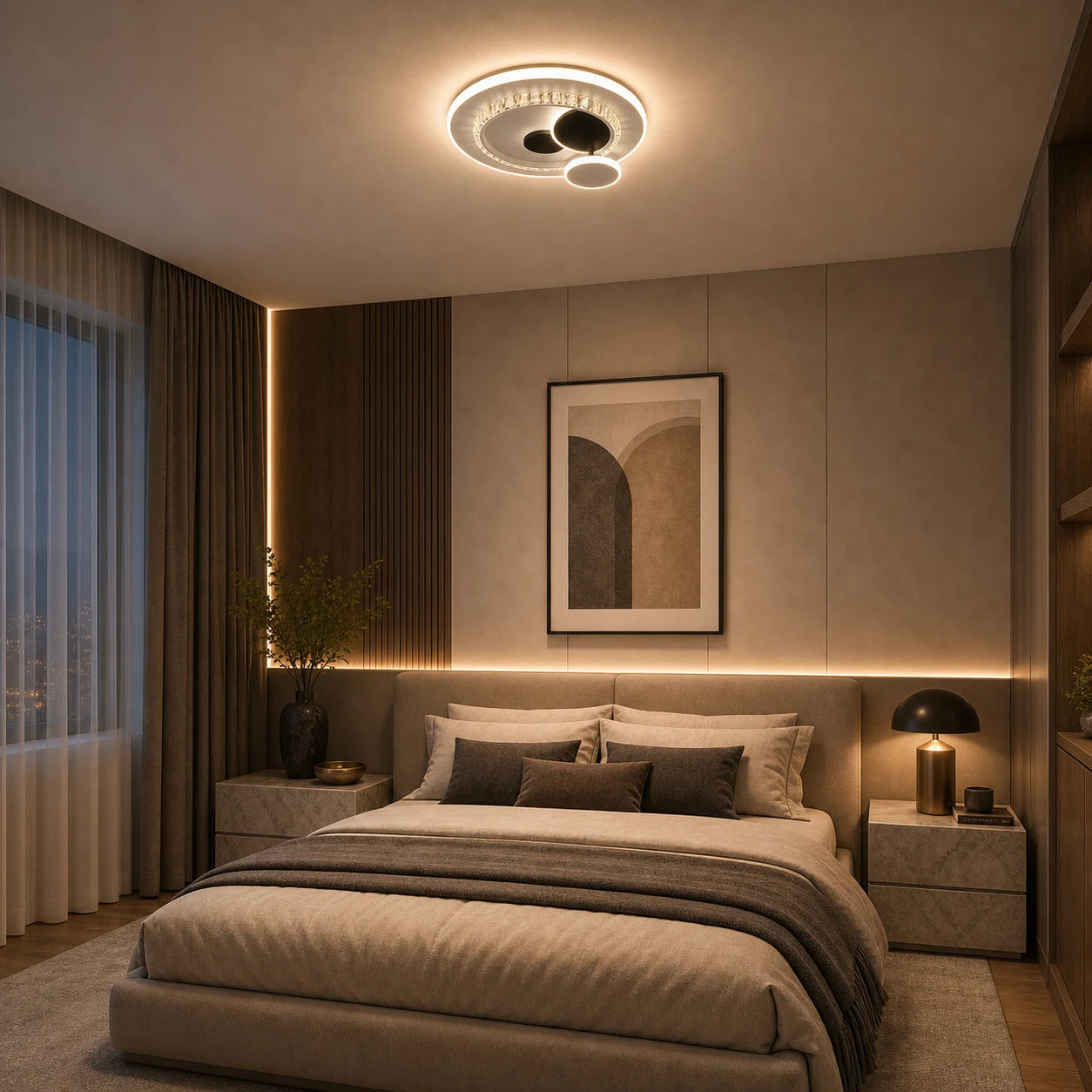 LED chandelier with HELIOX crystal, 37W, 4 Circles, Cold/Warm/Neutral light, Black - 05_LL653-300BK.png