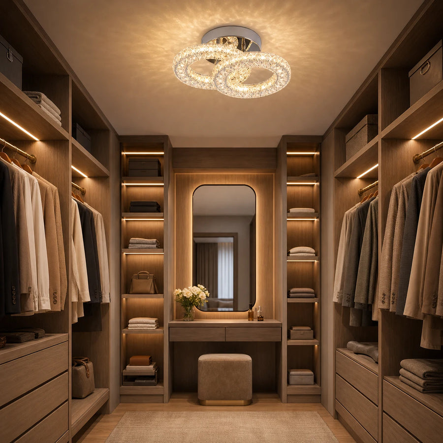 LED and crystal chandelier ZABINA 25W, 2 Circles, Cold/Warm/Neutral light, Shiny Chrome - 05_LT062CR.png