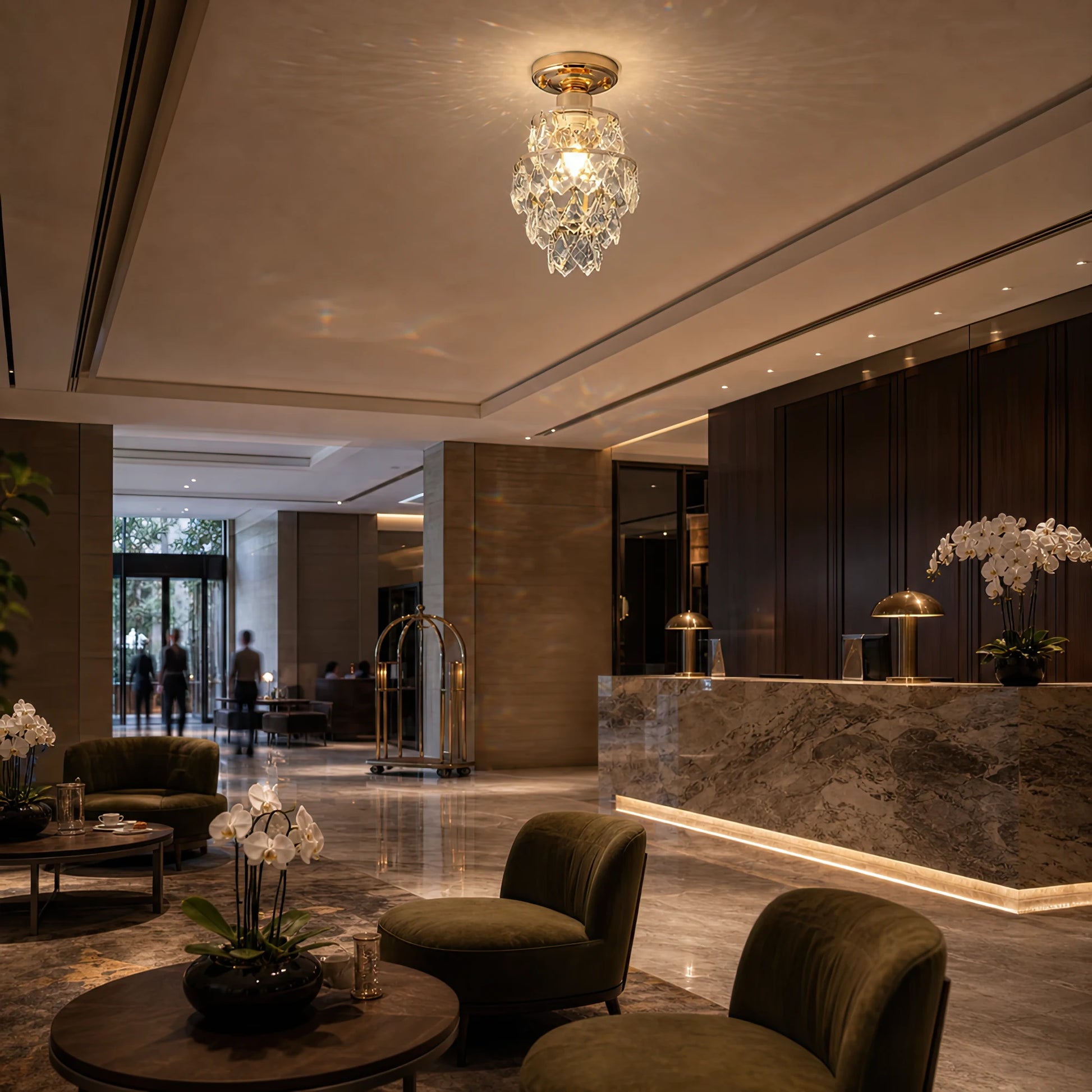 Ezzelin Crystal Chandelier, 1xE27, Metal, Gold - 06_CC191.png