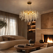 WALTZ Cascade Crystal Chandelier, 9x G9, Gold, 80cm, Adjustable Height - 06_CC331-80.png