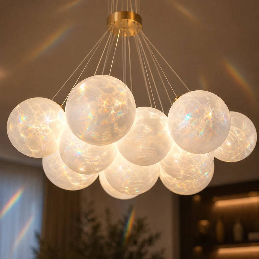 MODERN LOFT Chandelier Bagliore, Globe, 9xE27, Adjustable Height, Gold - 06_LC816-9GD.png