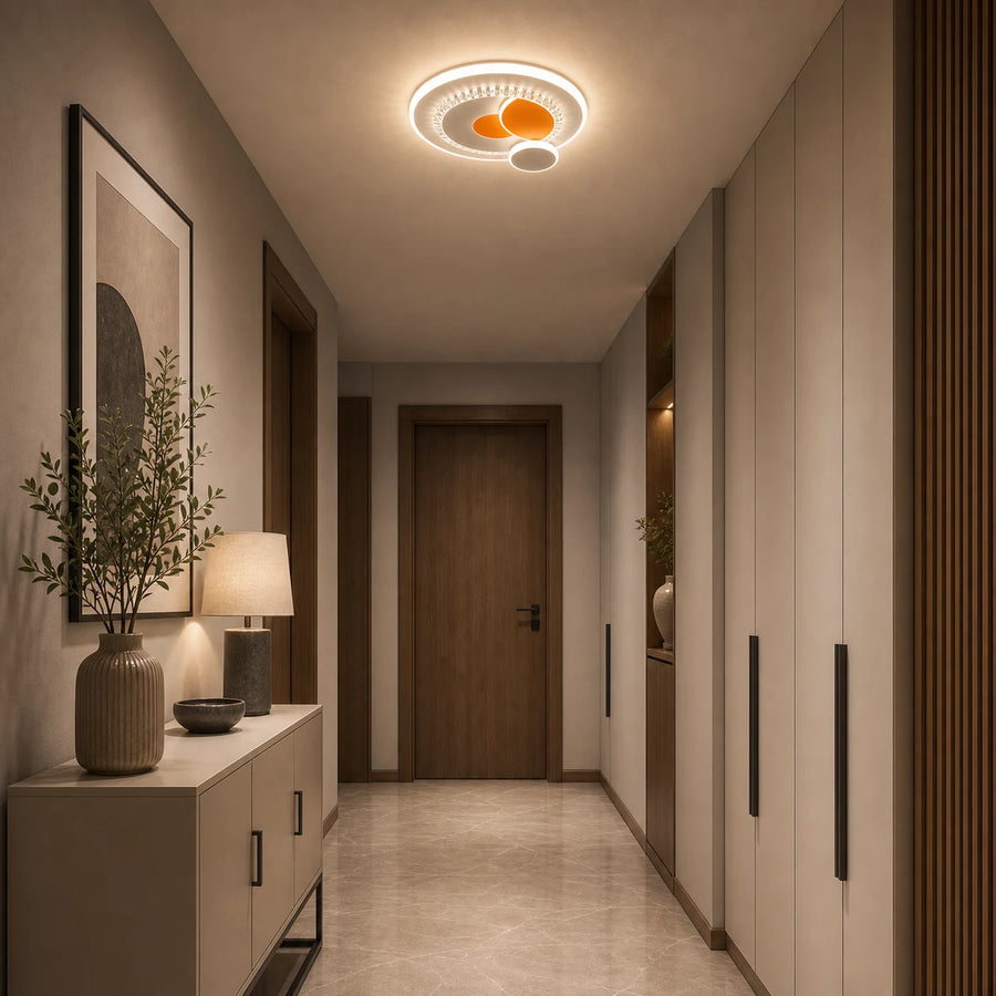 LED chandelier with HELIOX crystal, 40W, 4 Circles, Cold/Warm/Neutral light, White - 06_LL653-300OR.png