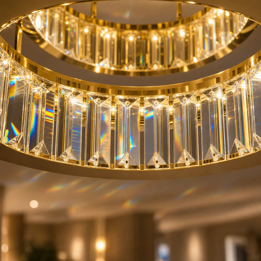 LED chandelier with remote control and crystal VERTUS 31W, 50cm, Circle, Cold/Warm/Neutral light, Dimmable, Gold - 06_LLC150-500GD.png