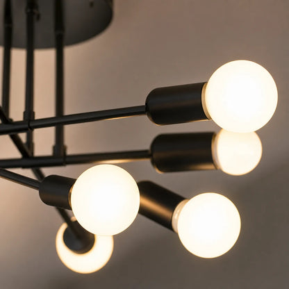Classic Modernist Octa Chandelier, 8x E27, Black, Modern Design, Metal, Without Shade - 04_LC360-8BK.png