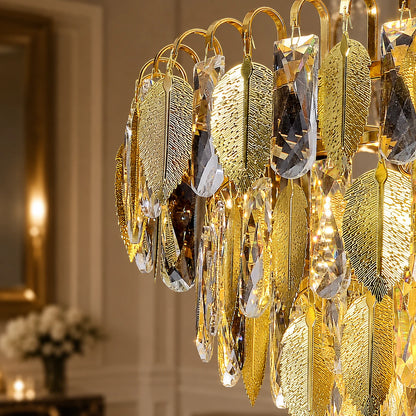 Crystal Chandelier VENARIA 8x E14, Diameter 50cm, Shiny Gold, Adjustable Height - 07_CC8052-500GD.png