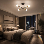 Gentile Modernist Chandelier, 4x E27, Black and Gold, Modern Design - 07_LC362-4BKGD.png