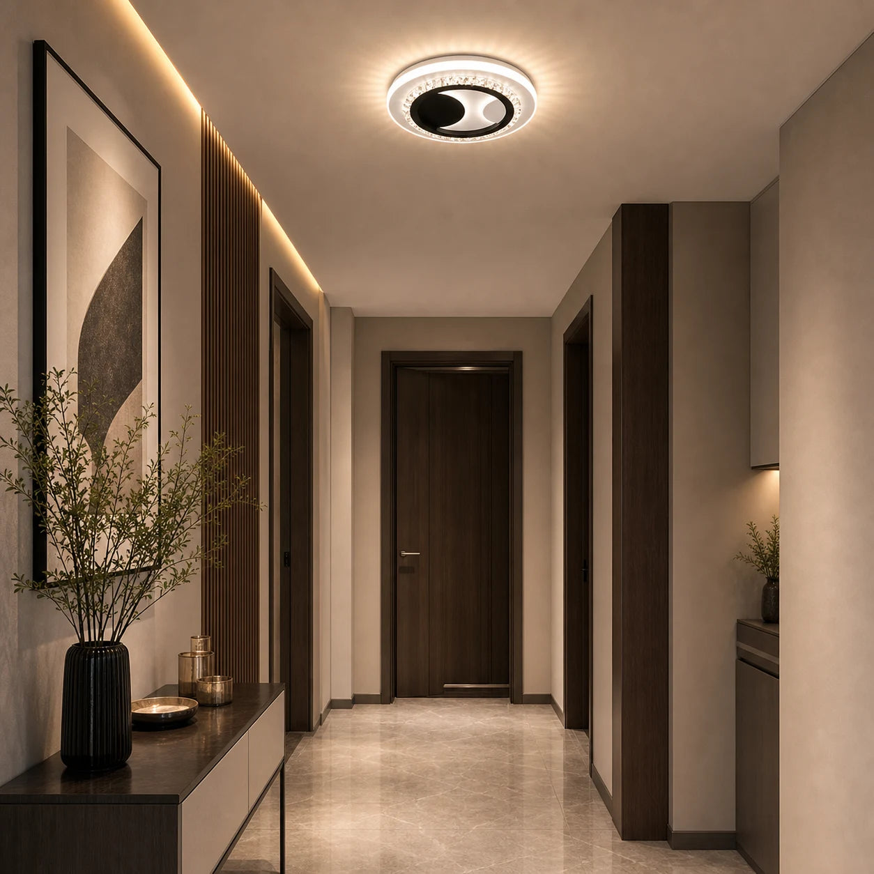 Crystal LED chandelier ARIELLA 39W, Round, Cold/Warm/Neutral Light, Black - 07_LL602BK.png