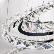 Suspended LED chandelier with remote control and crystal PRISM LUMINIS 79W, 3 Circles, Cold/Warm/Neutral light, Dimmable, Chrome, Adjustable Height - 07_LT029.png