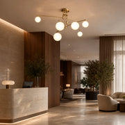 Chandelier with Round Shade, PENTHOUSE Dome, 6x G9, Gold, Metal - 08_LC825GD.png