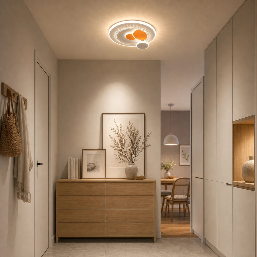 LED chandelier with HELIOX crystal, 40W, 4 Circles, Cold/Warm/Neutral light, White - 08_LL653-300OR.png