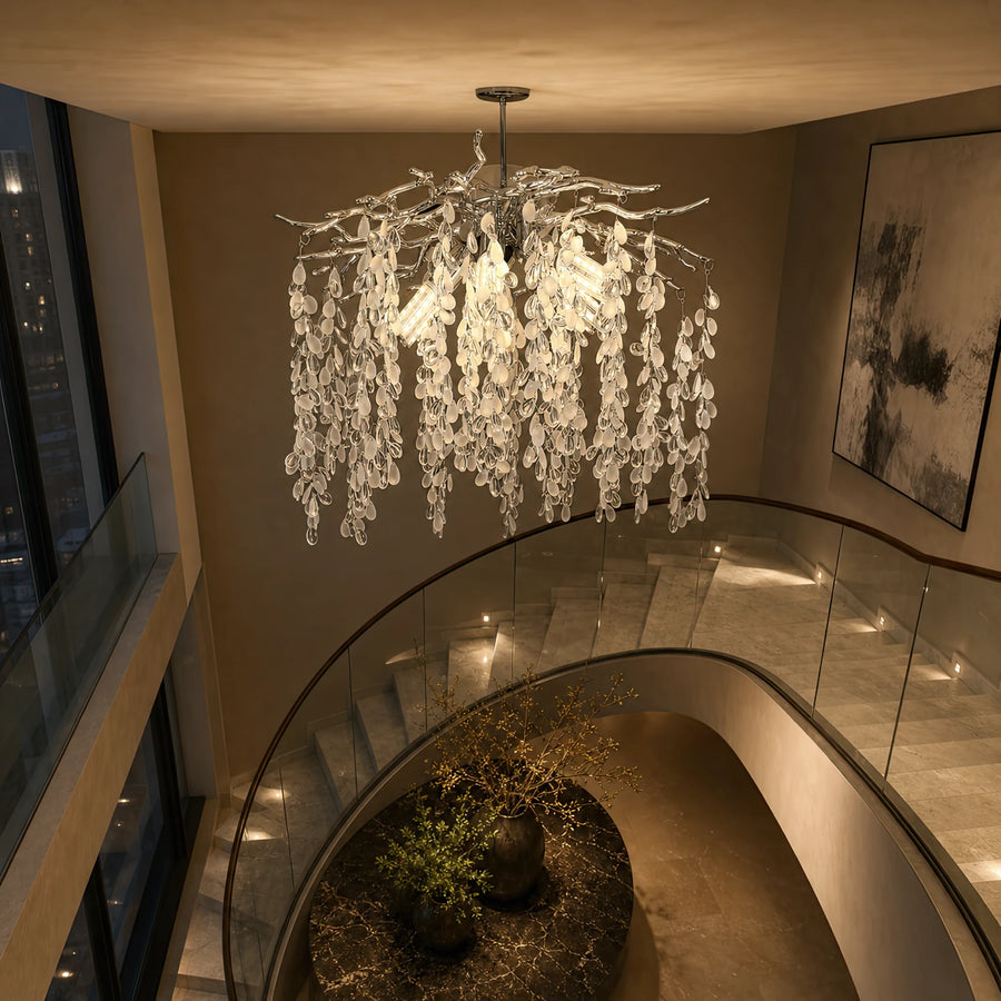 Willow Crystal Chandelier, 5x E14, Diameter 50cm, Chrome - 09_CC8080-D500CH.png