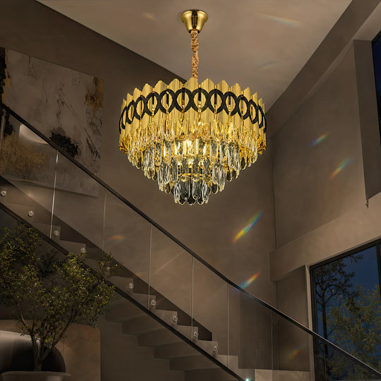 PIERREFONDS Elegance Crystal Chandelier 8x E14, Diameter 48.5cm, Shiny Gold, Adjustable Height - 09_CC8942-500.png