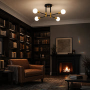 Gentile Modernist Chandelier, 4x E27, Black and Gold, Modern Design - 09_LC362-4BKGD.png