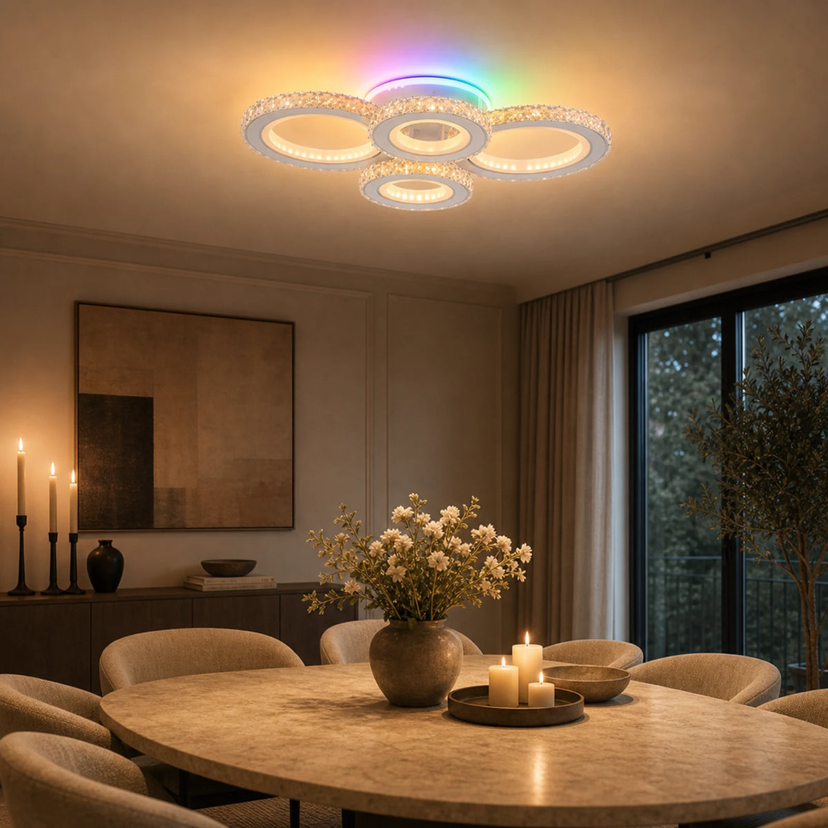 Lustra LED cu telecomanda si cristal NOVA ROTONDA RGB 82W, 4 Cercuri, lumina Rece/Calda/Neutra, Dimabila, Crom - 09_LT075-4.png