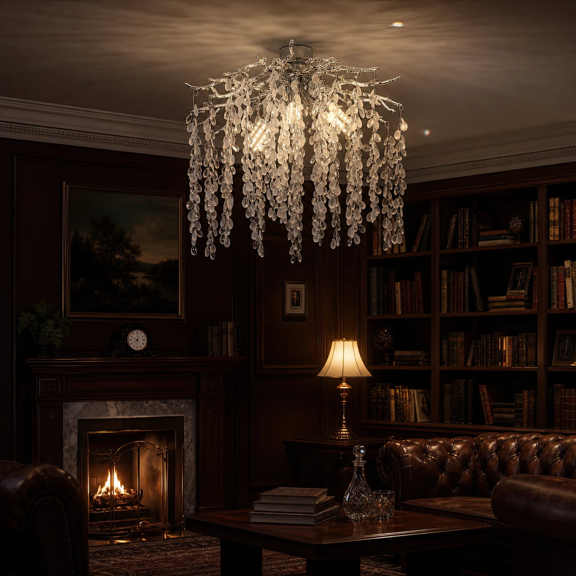 Willow Crystal Chandelier, 5x E14, Diameter 50cm, Chrome - 10_CC8080-D500CH.png