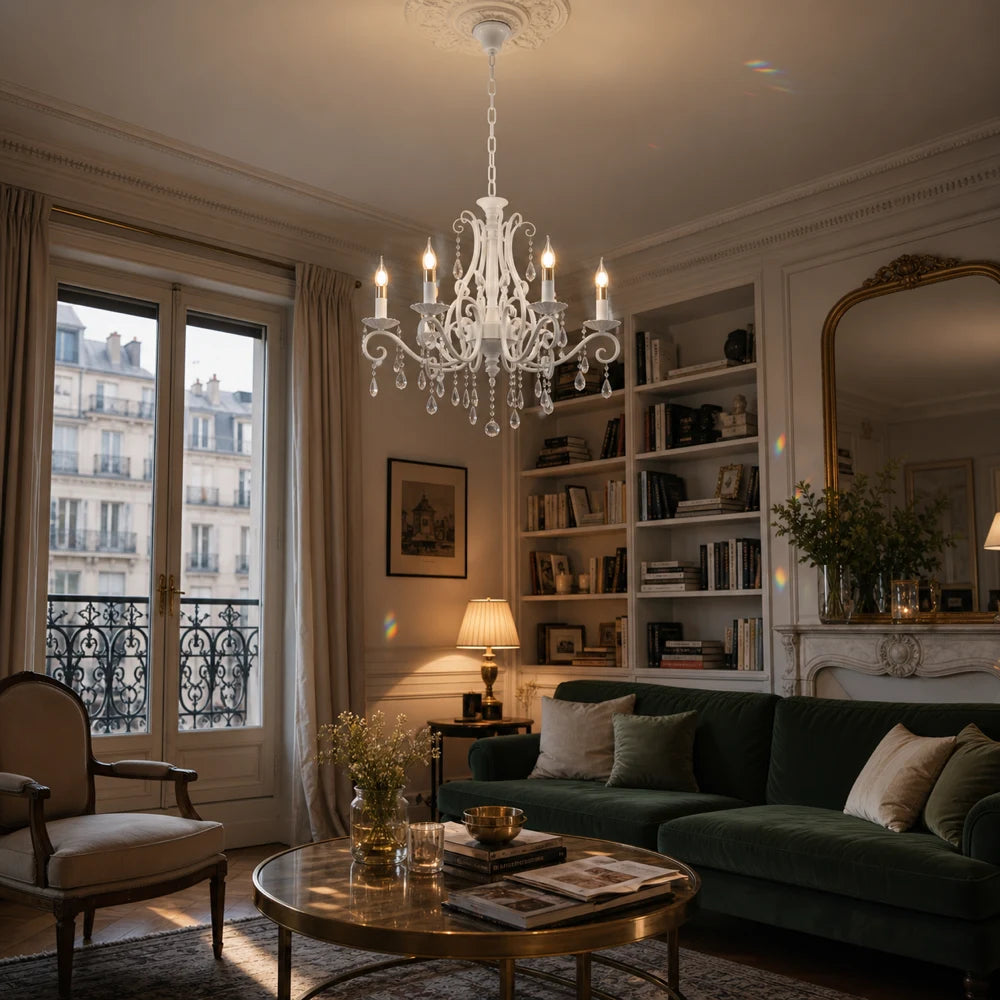 DELLI SANTI Chandelier 6xE14, Diameter 52cm, White, Adjustable Height - 10_LC130-6WH.png