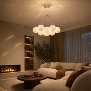 MODERN LOFT Bagliore Chandelier, Globe, 9xE27, Adjustable Height, Gold - 10_LC816-9GD.png