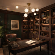 Chandelier with Round Shade, PENTHOUSE Dome, 6x G9, Gold, Metal - 10_LC825GD.png