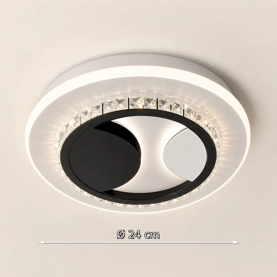 Crystal LED chandelier ARIELLA 39W, Round, Cold/Warm/Neutral Light, Black - 10_LL602BK.png