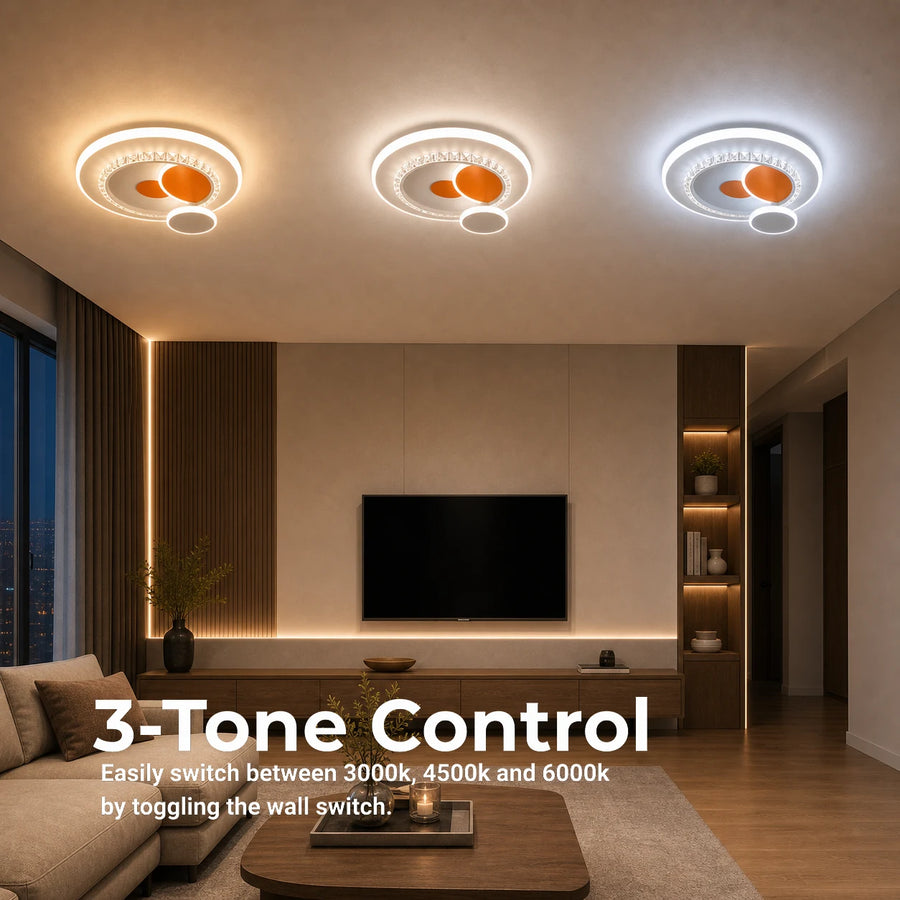 LED chandelier with HELIOX crystal, 40W, 4 Circles, Cold/Warm/Neutral light, White - 10_LL653-300OR.png
