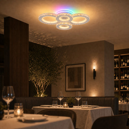 LED chandelier with remote control and crystal NOVA ROTONDA RGB 82W, 4 Circles, Cold/Warm/Neutral light, Dimmable, White - 10_LT073-4WH.png