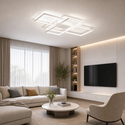 LED chandelier with remote control LANDYN 78W, Cold/Warm/Neutral light, Dimmable, White