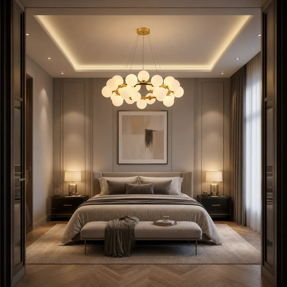 Lustra LOFT Chamber, 25x G9, Alb Auriu, Metal, Inaltime Reglabila, Modern - 09_LC802-25GD.png