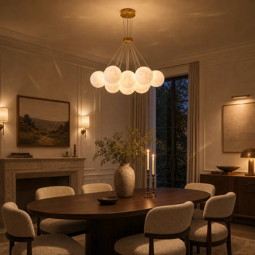 MODERN LOFT Chandelier Bagliore, Globe, 9xE27, Adjustable Height, Gold - 13_LC816-9GD.png