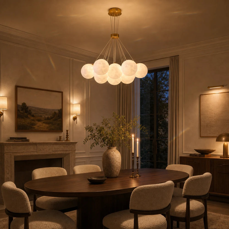 MODERN LOFT Chandelier Bagliore, Globe, 9xE27, Adjustable Height, Gold - 13_LC816-9GD.png