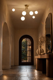 Chandelier with Round Shade, PENTHOUSE Dome, 6x G9, Gold, Metal - 13_LC825GD.png