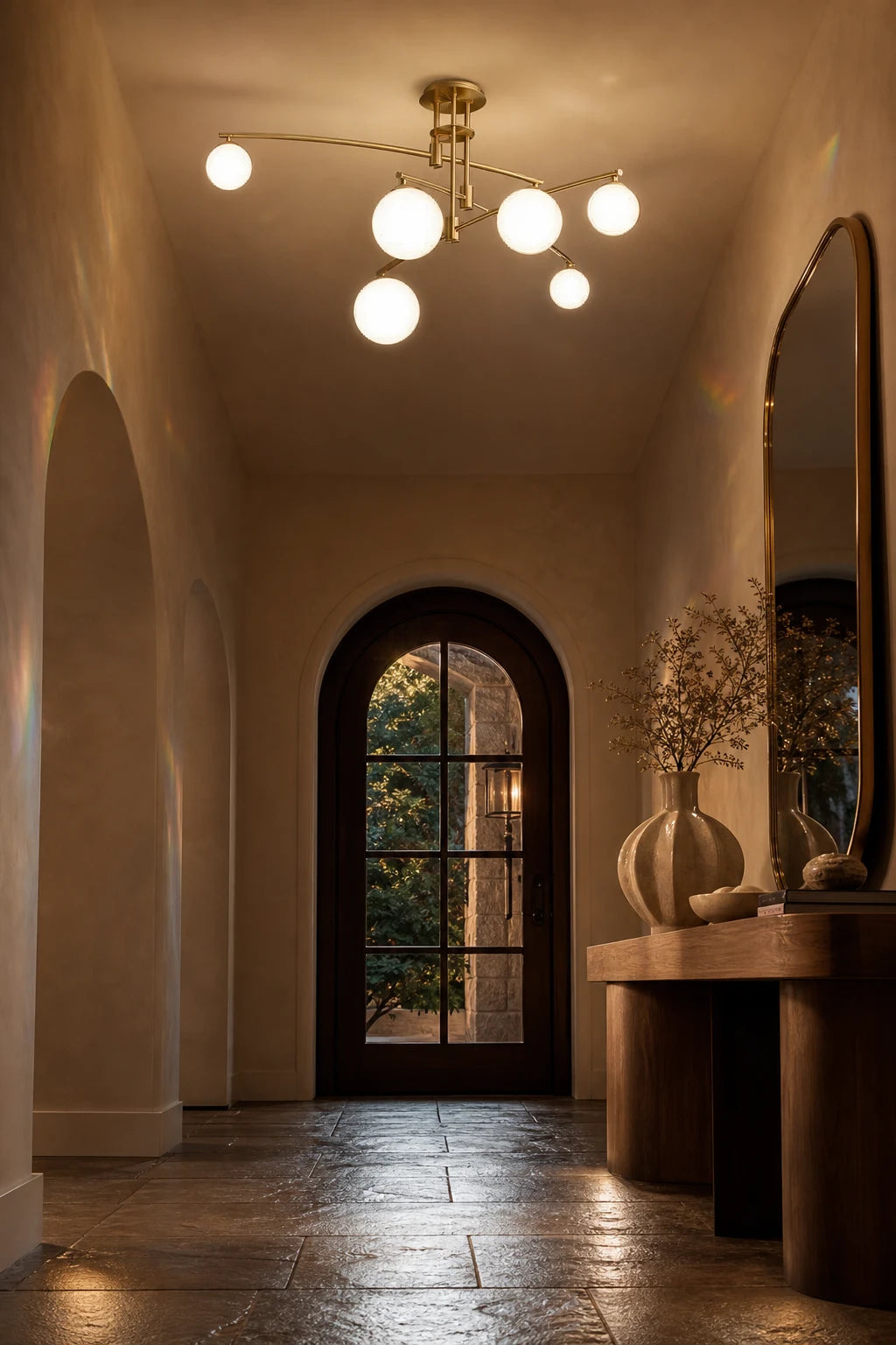 Chandelier with Round Shade, PENTHOUSE Dome, 6x G9, Gold, Metal - 13_LC825GD.png