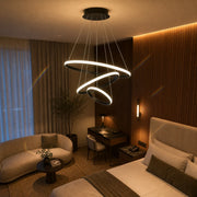 LED hanging chandelier RICCI 81W, 3 Circles, Cold/Warm/Neutral light, Black, Adjustable height - 14_LL104-3BK.png