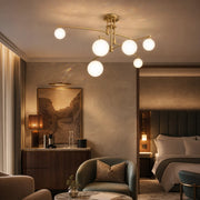 Chandelier with Round Shade, PENTHOUSE Dome, 6x G9, Gold, Metal - 15_LC825GD.png