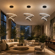 LED hanging chandelier RICCI 81W, 3 Circles, Cold/Warm/Neutral light, Black, Adjustable height - 15_LL104-3BK.png