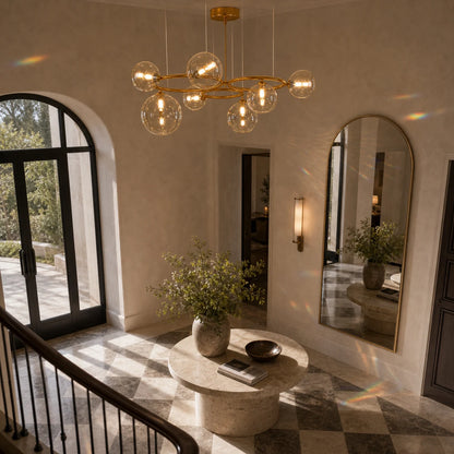 VENERE Luce Chandelier, 3 Circles, 7xG9, Gold, Metal, Adjustable Height - 08_LC811-7.png