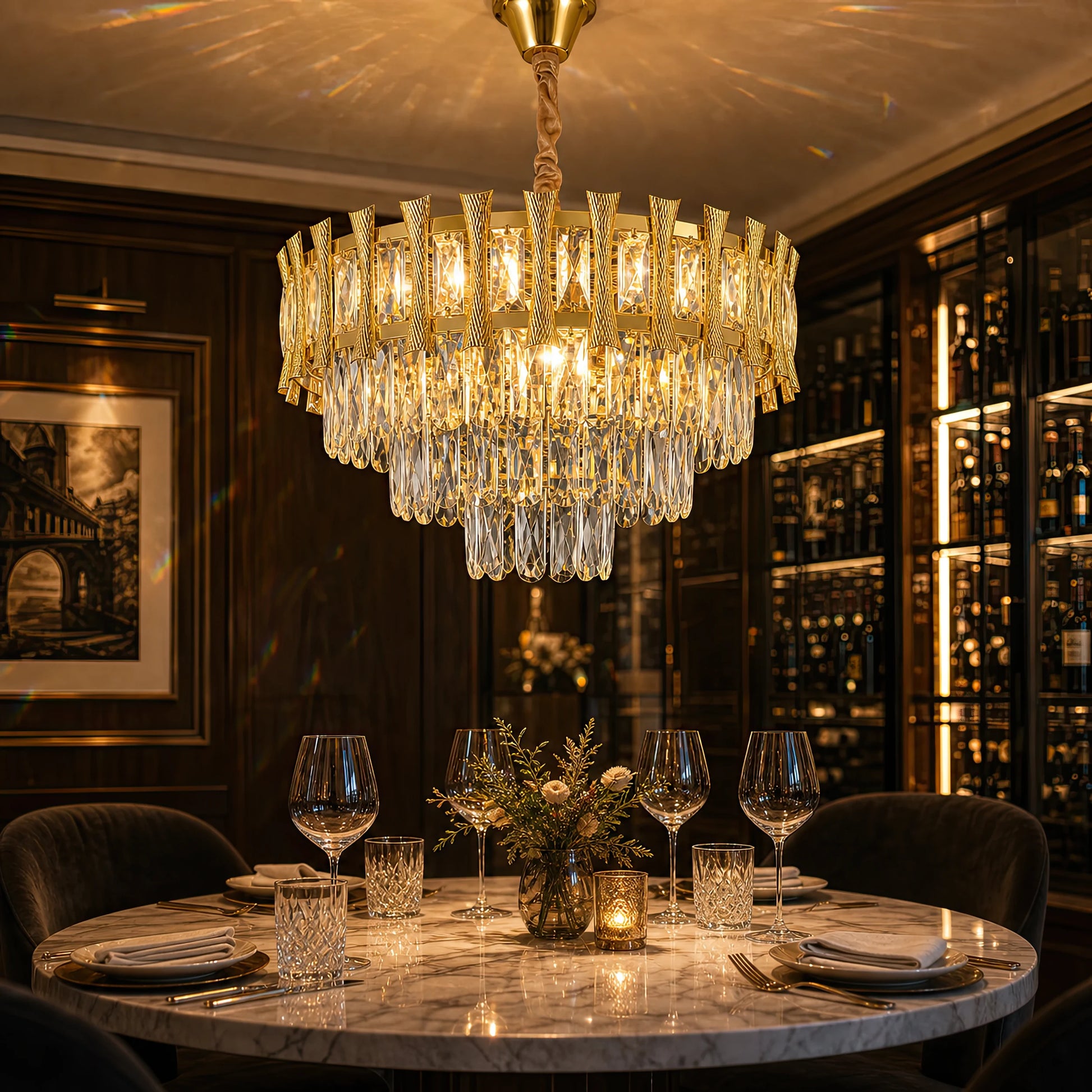 Candelabru Cristal HAMPTON Eleganza 8x E14, Diametru 49cm, Auriu Lucios, Inaltime Reglabila - 18_CC8926-500GDT.png
